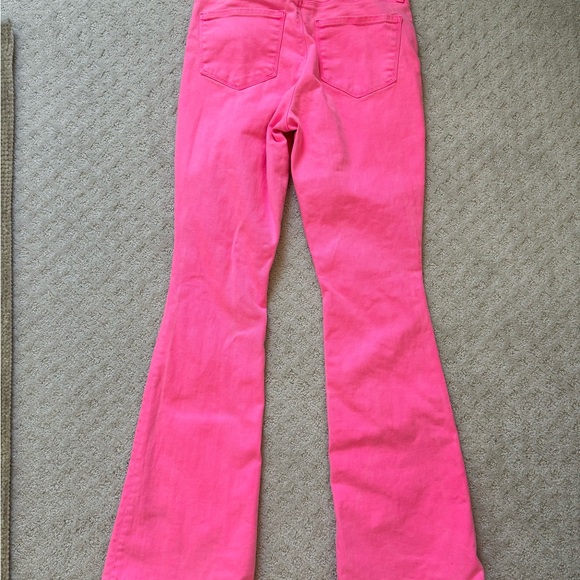 L AGENCE Revolve Bell High Rise Jean In Sugar Plum Sherbet Pink Flare Size 29 - Picture 3 of 6